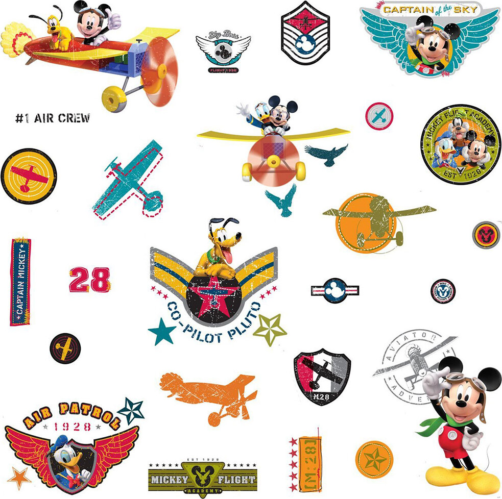 Roommates Decor - Mickey Klubhus For Piloter - Wallstickers