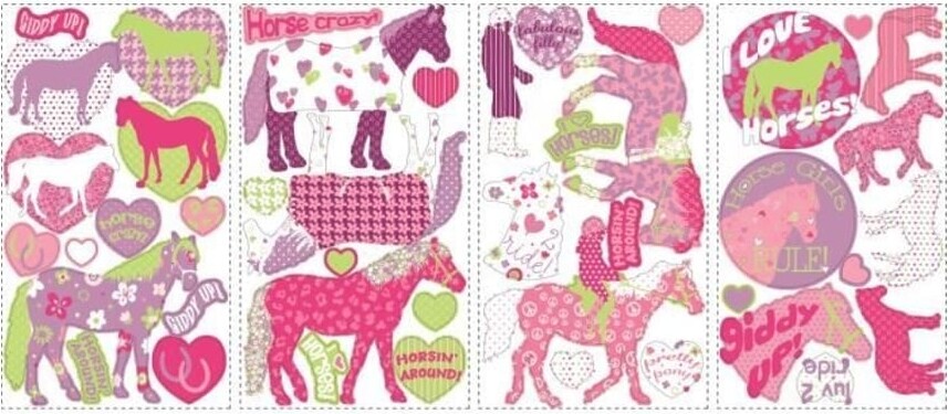 Roommates Decor - Skøre Heste - Wallstickers