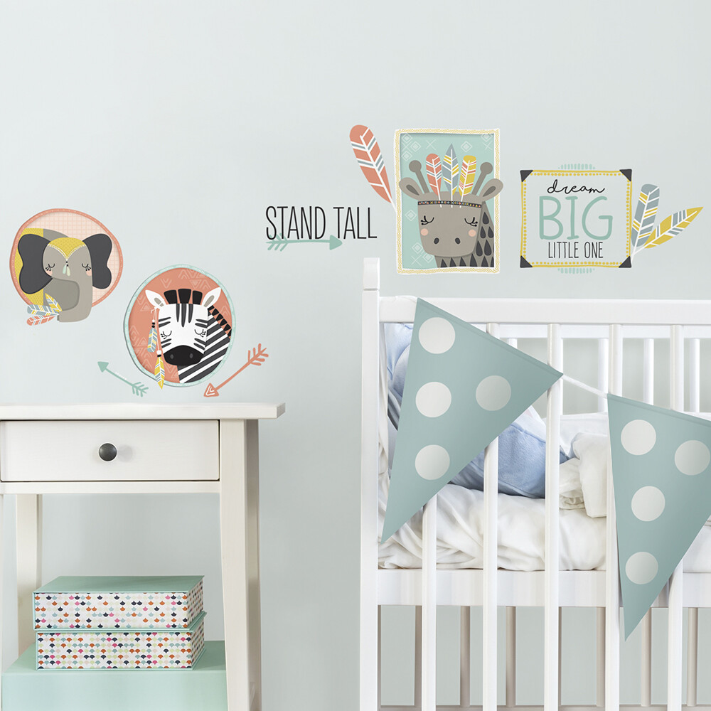 Roommates Decor - Wallstickers - Vilde Dyr I Ramme