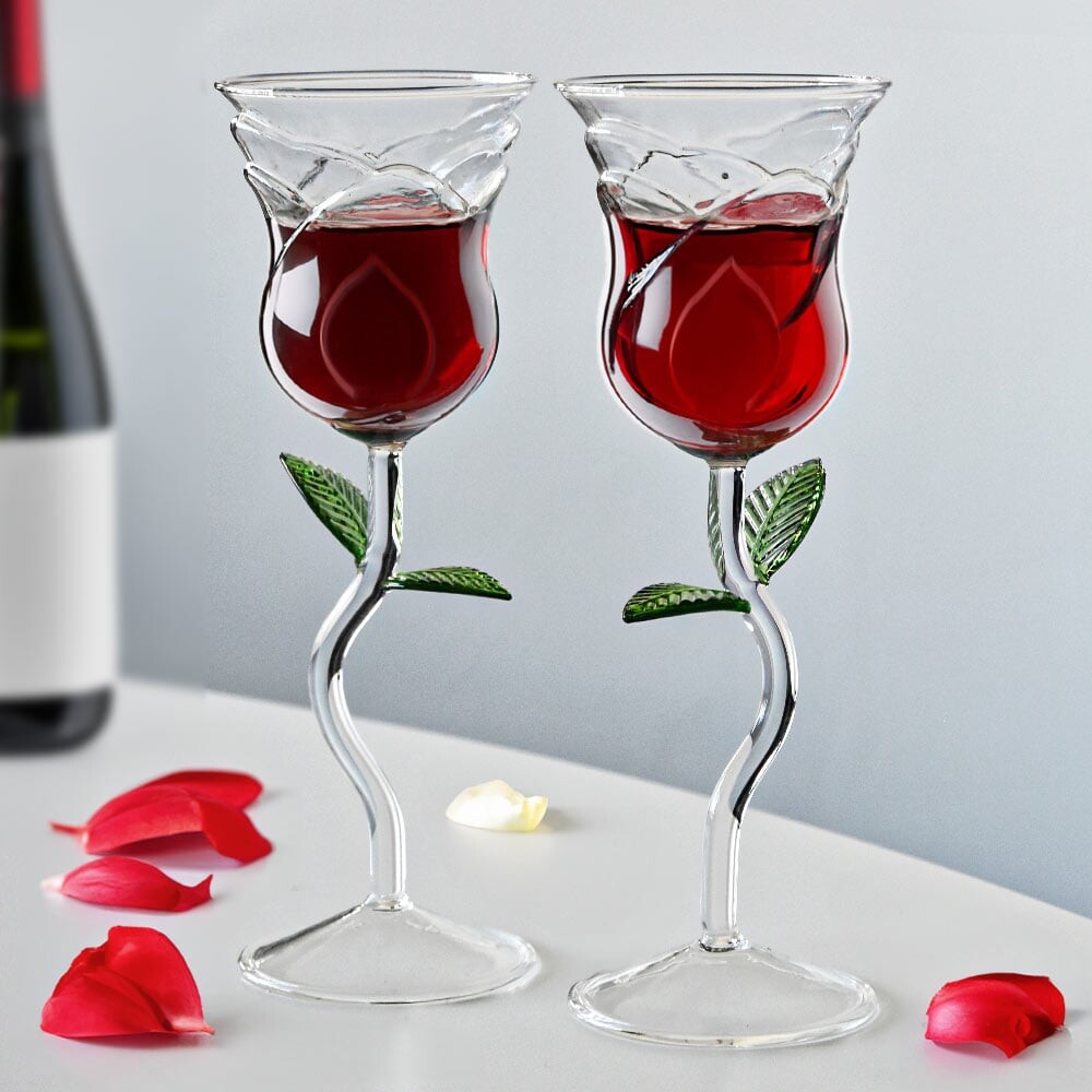 Billede af Rose Wine Glass Set