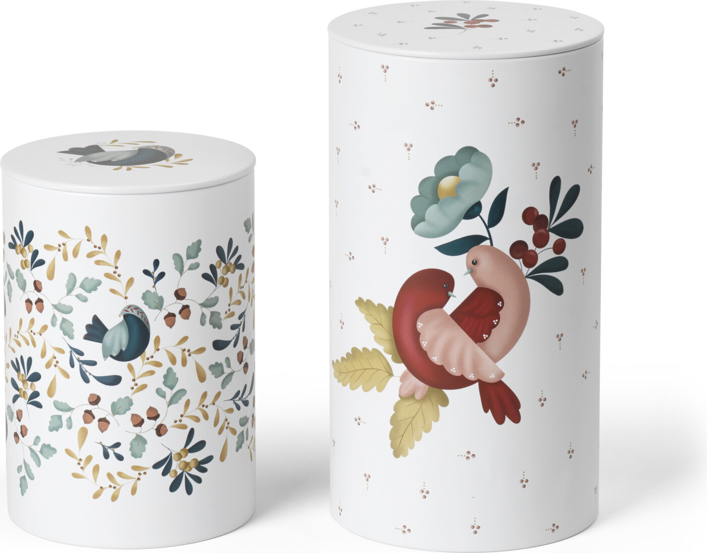 Rosendahl - Grand Cru Cottage Opbevaringsdåse Ø10/Ø11 hvid med deko 2 stk.