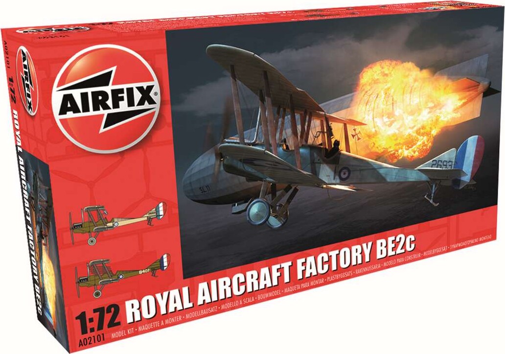 Airfix - Royal Aircraft Factory Be2c Byggesæt - 1:72 - A02101