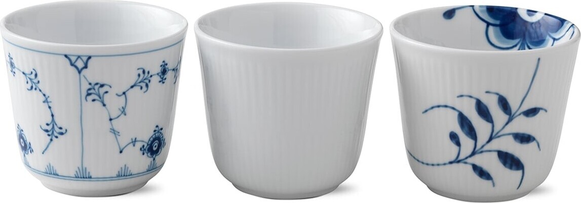 Royal Copenhagen - Blå Termokrus - 26 Cl - 3-pak - Riflet