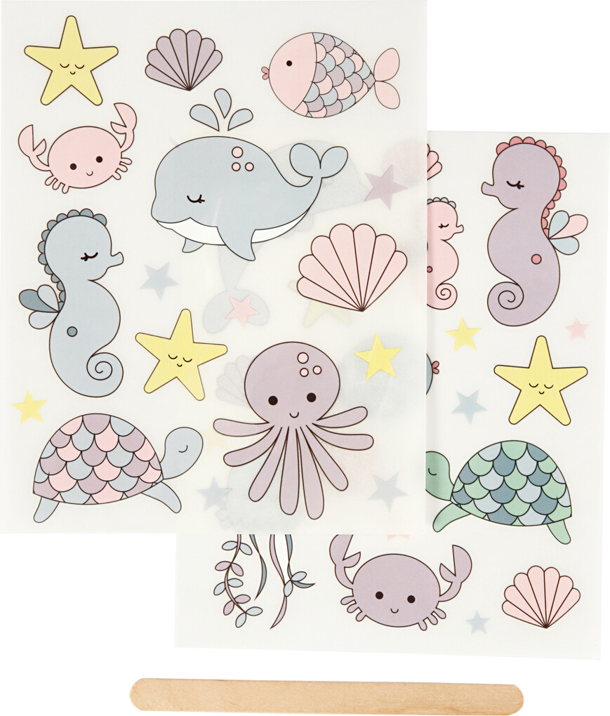 Rub On Stickers - Havet - 12,2x15,3 Cm