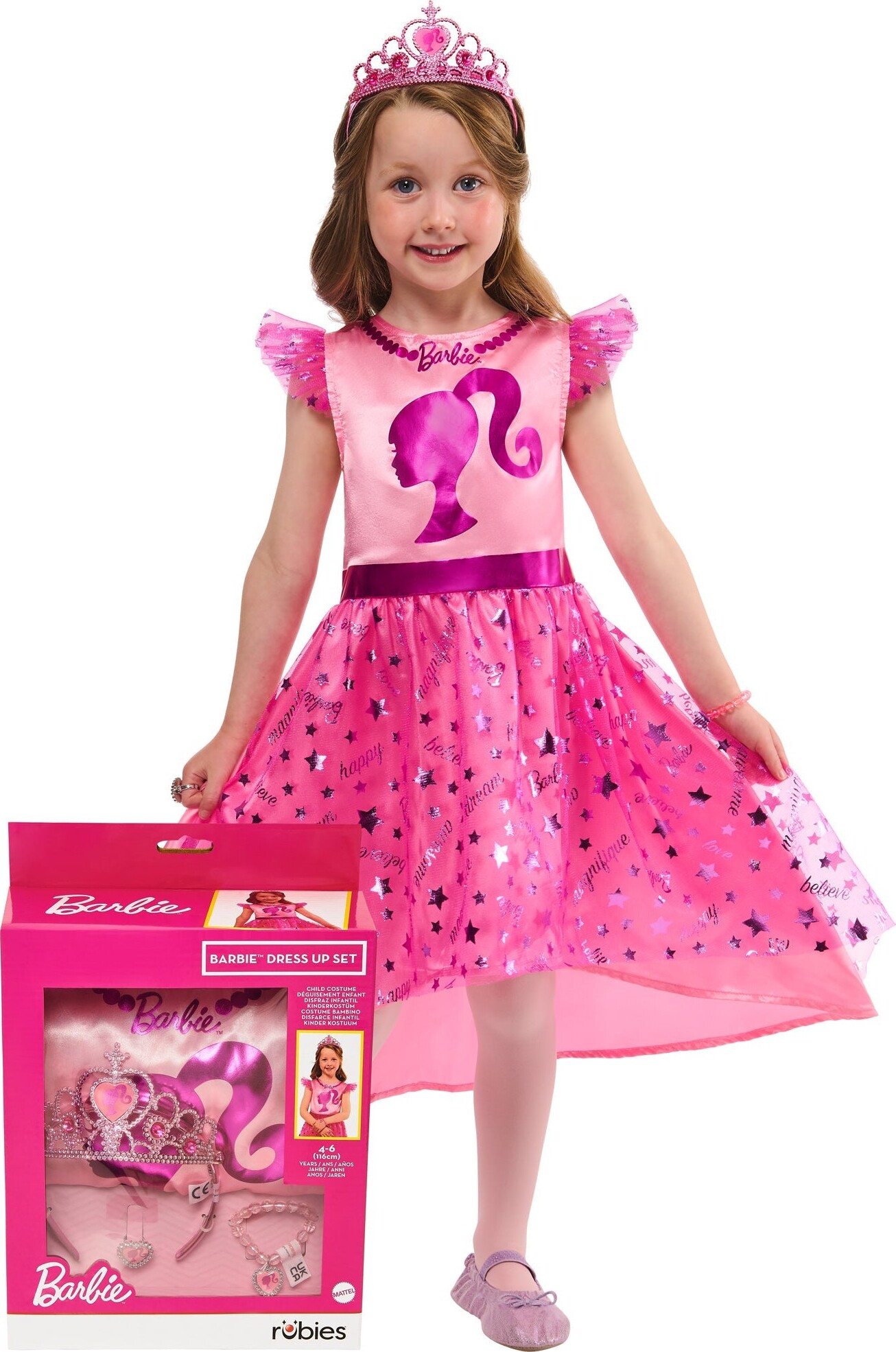 Rubies - Barbie Kostume Sæt (104-116 Cm)