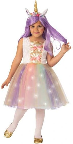 Rubies - Bright Unicorn Dress And Headband (5-7 Years)