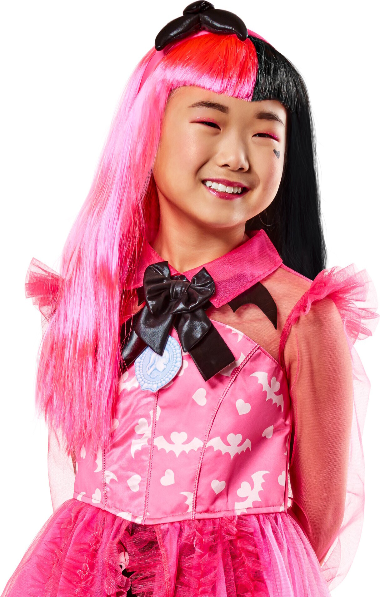 Rubies Udklædning - Monster High - Draculaura Paryk - Sort/Pink