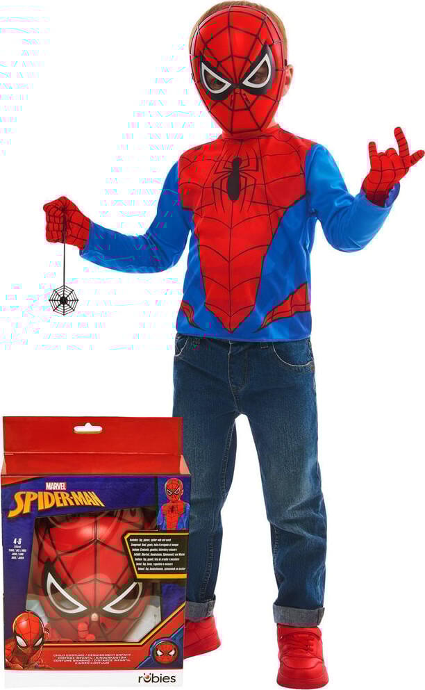 Rubies - Spiderman Kostume Sæt (110 - 116 Cm)
