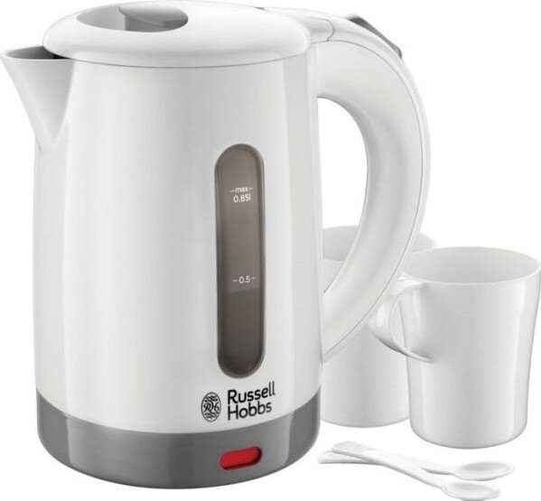 Russell Hobbs - Travel Elkedel - Inkl. Kopper Og Skeer - 0,85 L