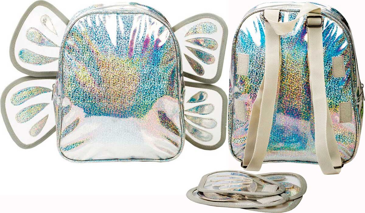 Centrum - Sommerfugl Rygsæk - Børn Og Teenagere - Holografisk