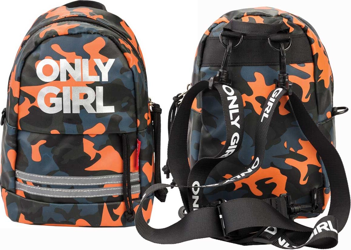 Centrum - Orange Camo Rygsæk Til Børn - Only Girl
