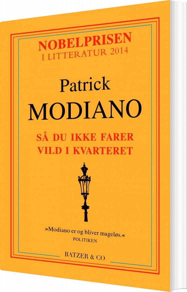 Billede af Så Du Ikke Farer Vild I Kvarteret - Patrick Modiano - Bog