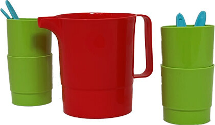 Sæt Med Kande - Krus Og Skeer I Plastik