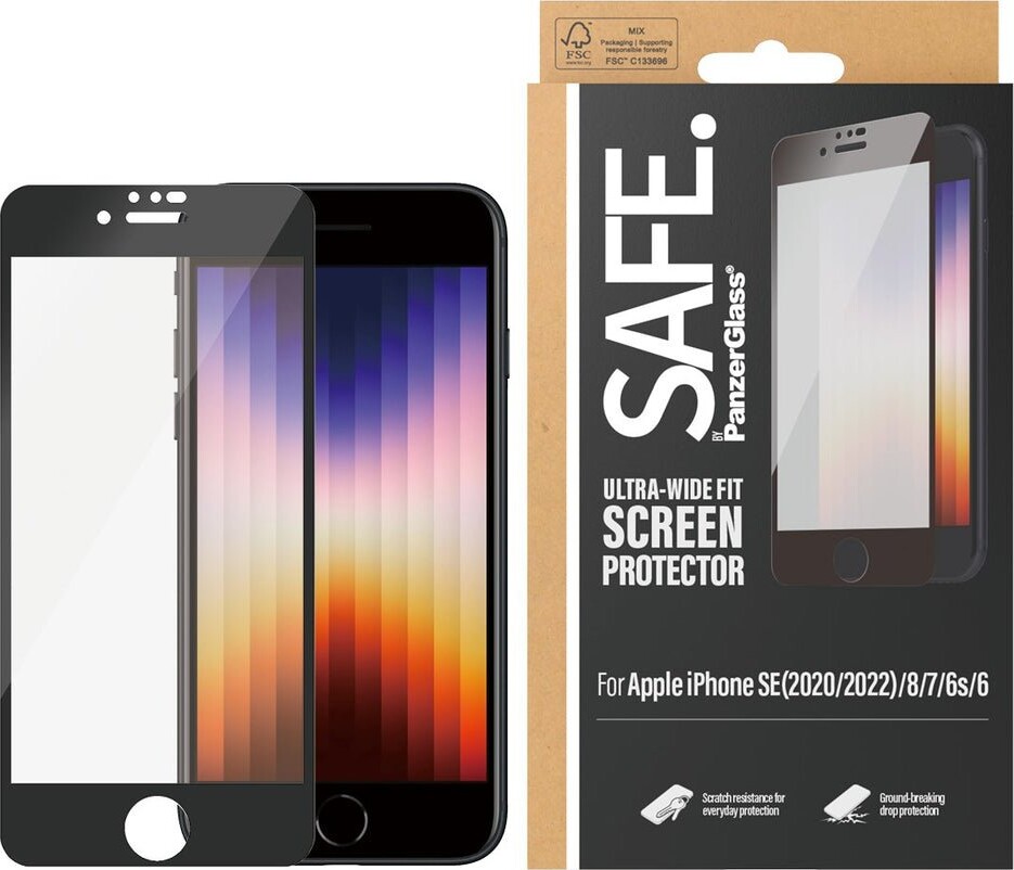 Safe By Panzerglass - Skærmbeskyttelse - Apple Iphone 8, 7, 6, 6s - Edge-to-edge