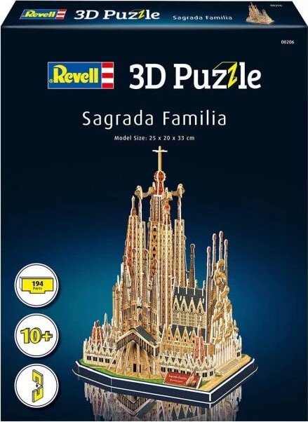 Se Revell 3d Puzzle - Sagrada Familia - 194 Brikker - 33 Cm hos Gucca.dk