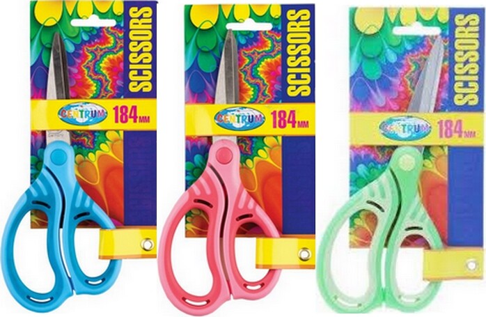 Saks Med Gummigreb 184 Mm - Assorterede Farver - Centrum