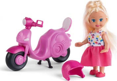 Sally Dukke Med Scooter Og Tilbehør