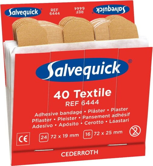 Salvequick - Textile Plaster - 2 Sizes - 40 Pcs