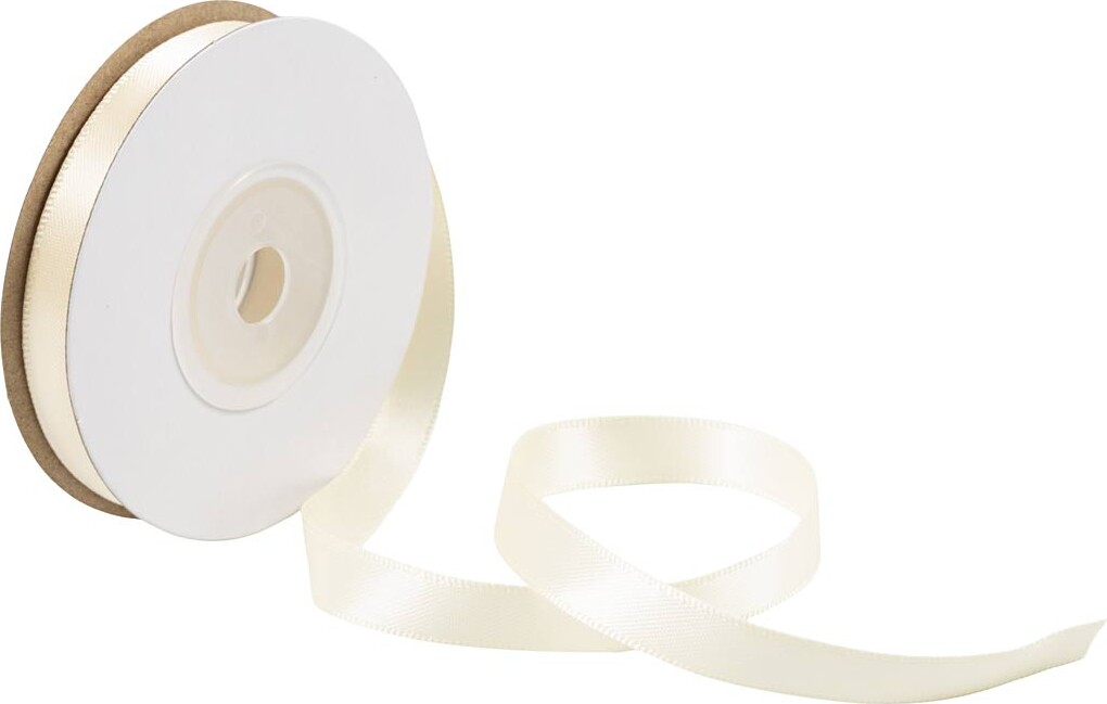 Satinbånd - B 10 Mm - Creme - 10 M