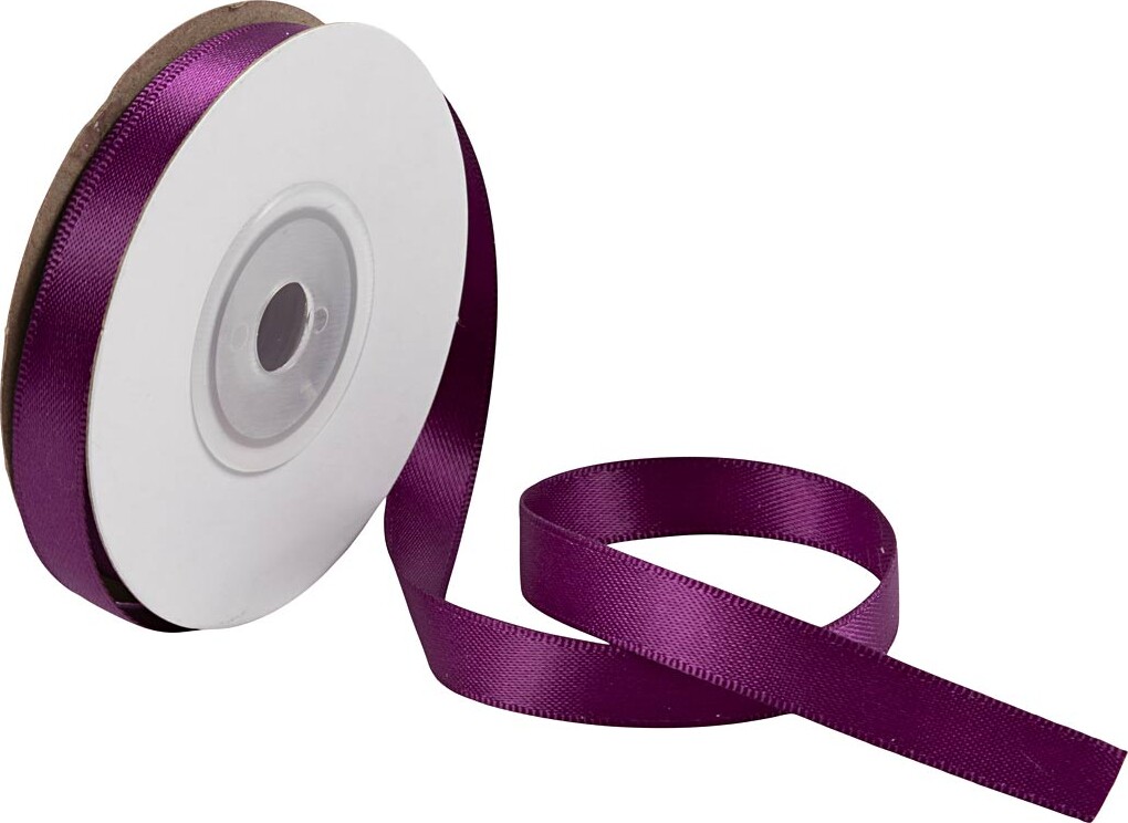 Satinbånd - B 10 Mm - Mørk Lilla - 10 M