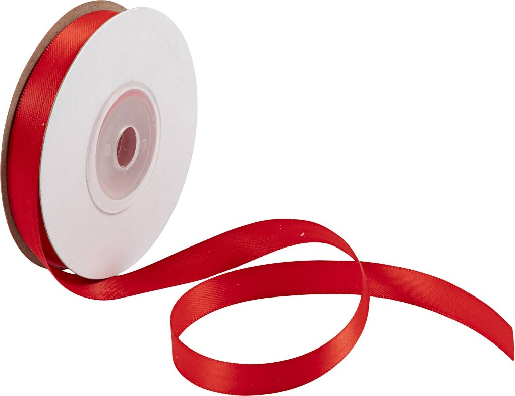 Satinbånd - B 10 Mm - Rød - 10 M