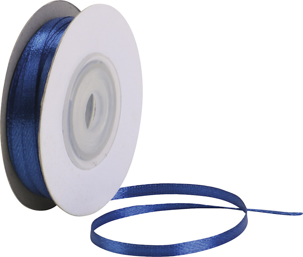 Satinbånd - B 3 Mm - Kongeblå - 30 M