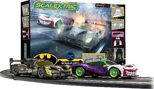 Scalextric Spark Plug - Batman Vs Joker Racerbane Sæt - C1415p