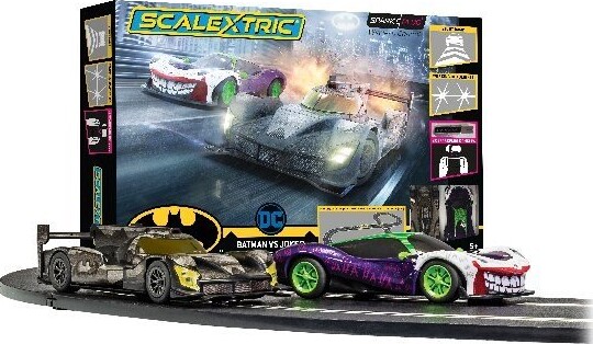 Se Scalextric Spark Plug - Batman Vs Joker Racerbane Sæt - C1415p hos Gucca.dk