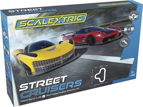 Scalextric - Street Cruisers Racerbane Sæt - Rasio C-20 Vs Pagani Huayra Roadster Bc - 1:32 - C1422p