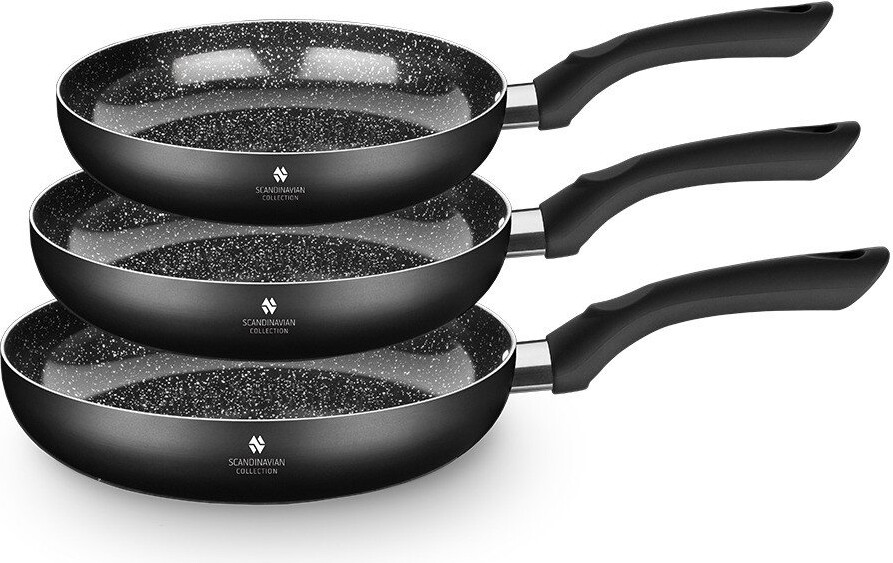 Scandinavian Collection - 3 Pcs. Frypan Set - Black