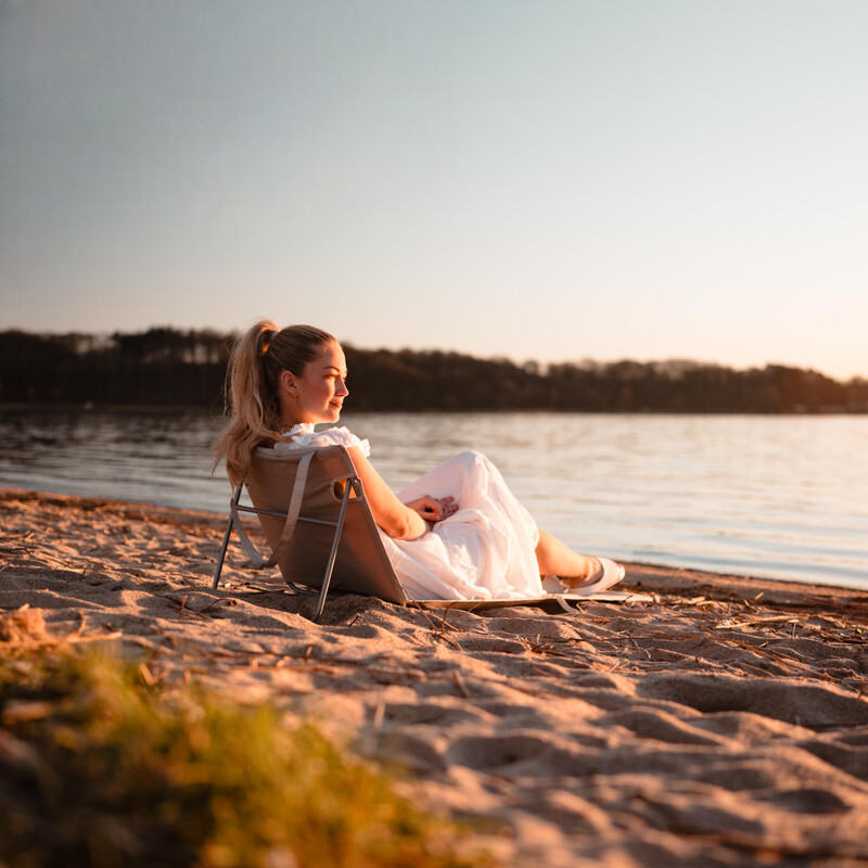 Scandinavian Collection - Strandmåtte Med Ryglæn - Foldbar