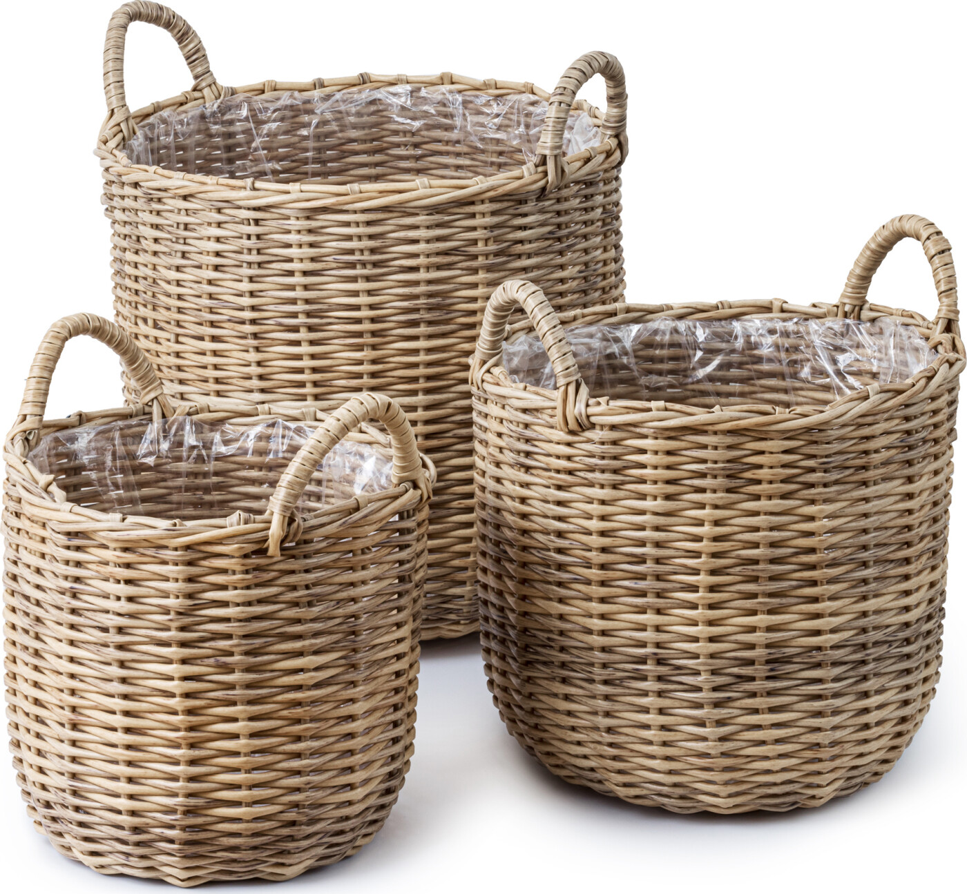 Scandinavian Collection - Rattan Fletkurve - Natur - 3 Stk.