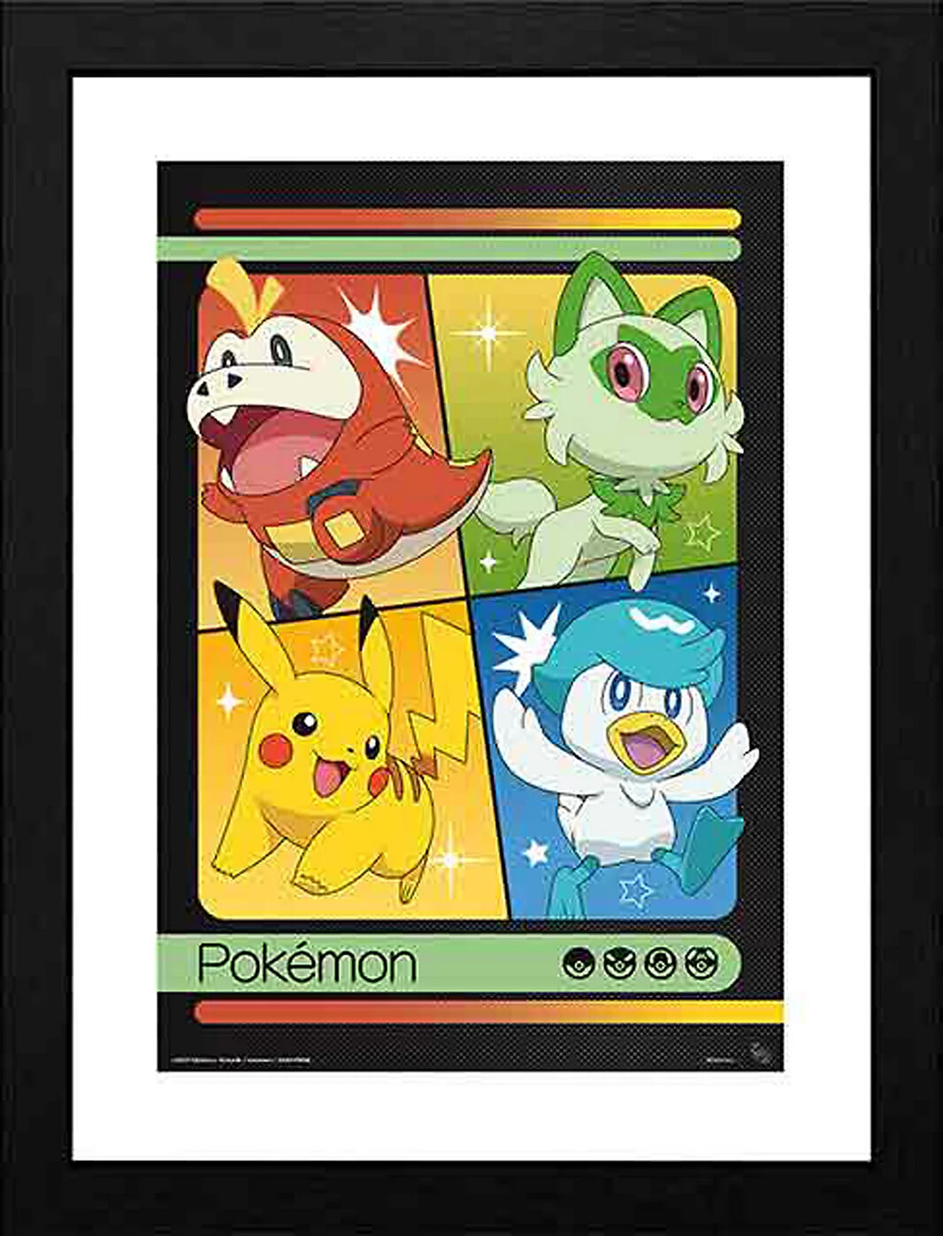 Scarlet & Violet Starters Framed Print - 30.5 X 40.6 Cm - Abystyle Studio