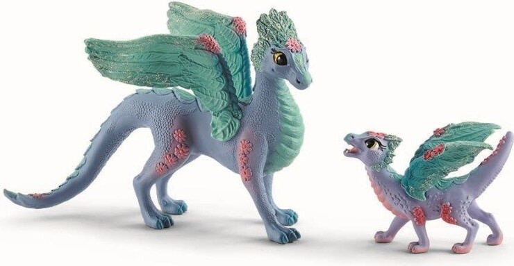 Billede af Schleich Bayala - Blomster Drage Mor Og Baby - 70592 hos Gucca.dk