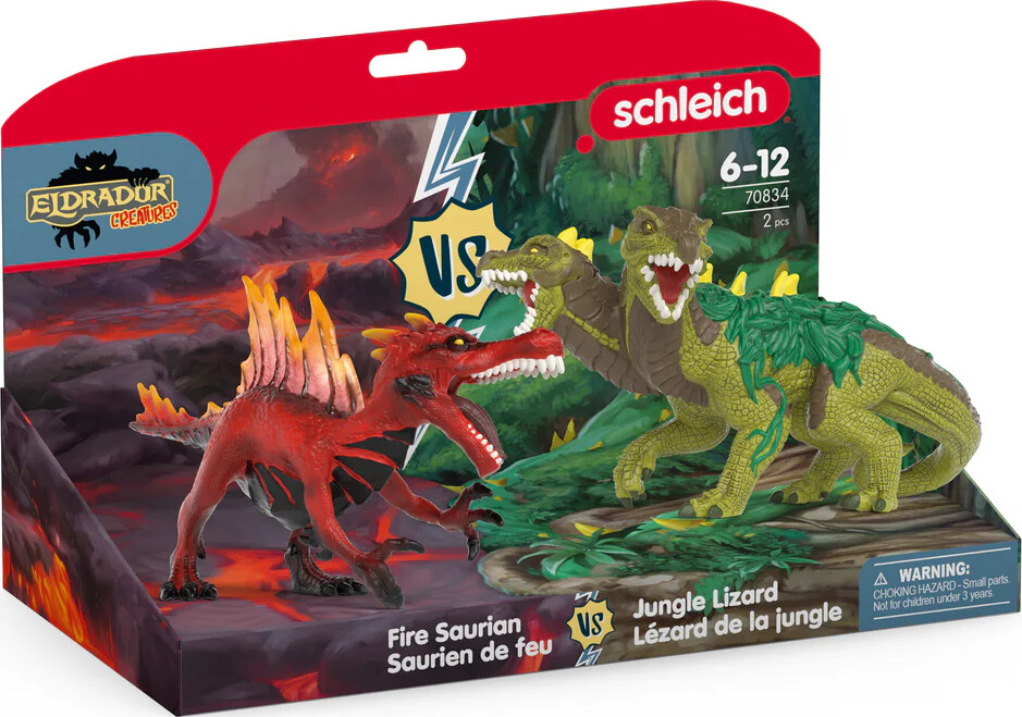 Schleich Fire Saurian Vs. Jungle Lizard (70834)