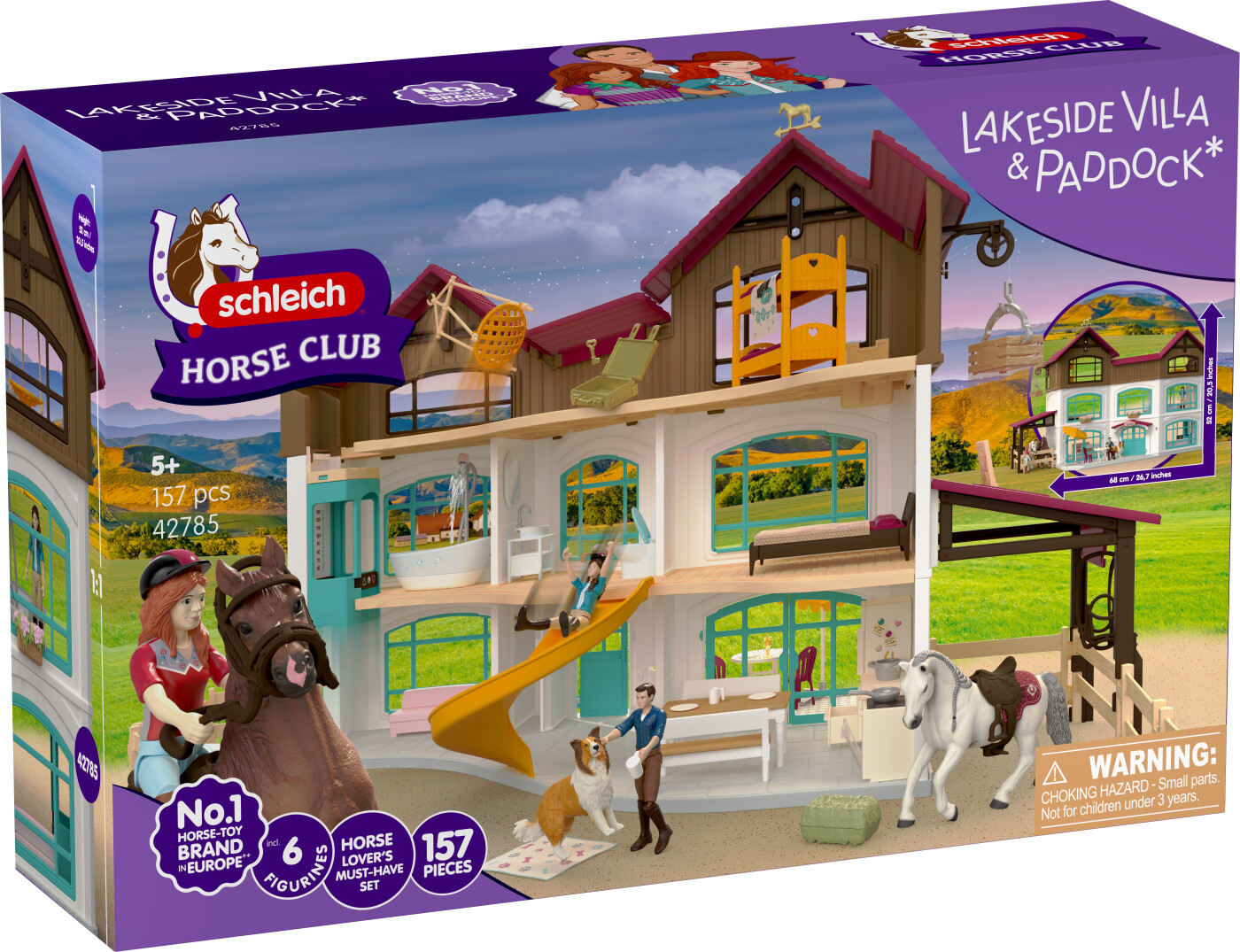 Schleich 42785 - Lakeside Villa & Paddock Legesæt - Horse Club