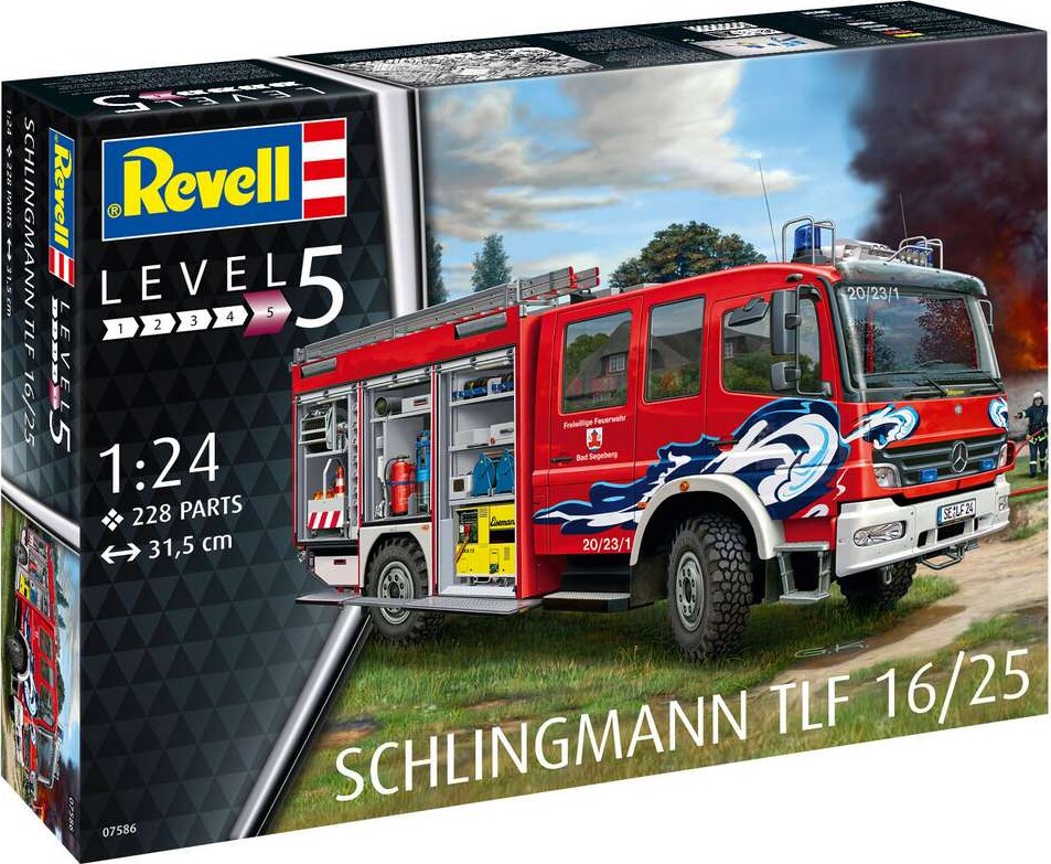 Revell - Schlingmann Tlf 16/25 Brandbil - 1:24 - Level 5 - 07586