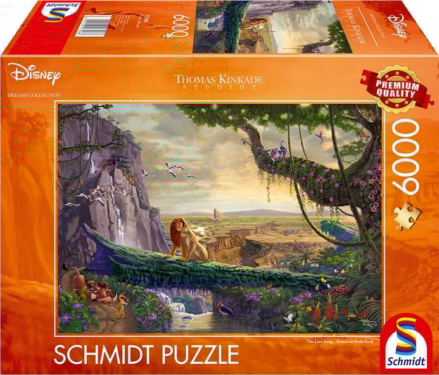 Disney Puslespil - Thomas Kinkade - Løvernes Konge - 6000 Brikker - Schmidt