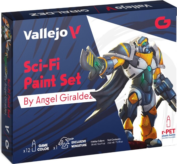 Vallejo - Sci-fi Paint Set - 12 Stk. Game Color Og Figur