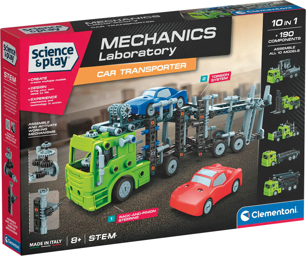 Science & Play - Mechanics Laboratory - Car Transporter - Clementoni