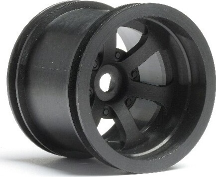 Scorch 6-spoke Wheel Black (2.2in/55x50mm/2pcs) - Hp3094 - Hpi Racing