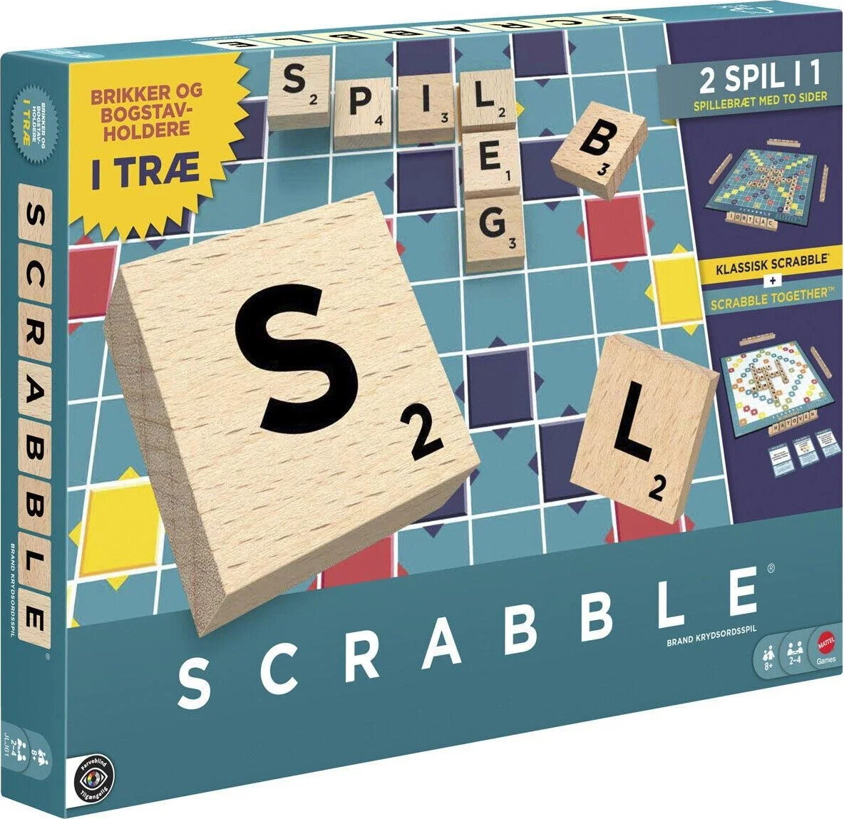 Scrabble Træudgave - Dk