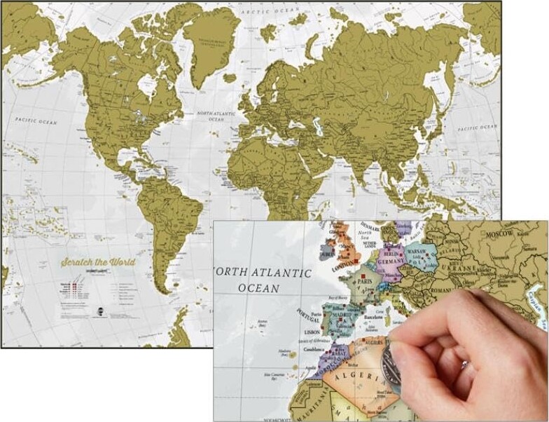 Maps Internationalt - Scratch The World - Verdenskort Skrabeplakat