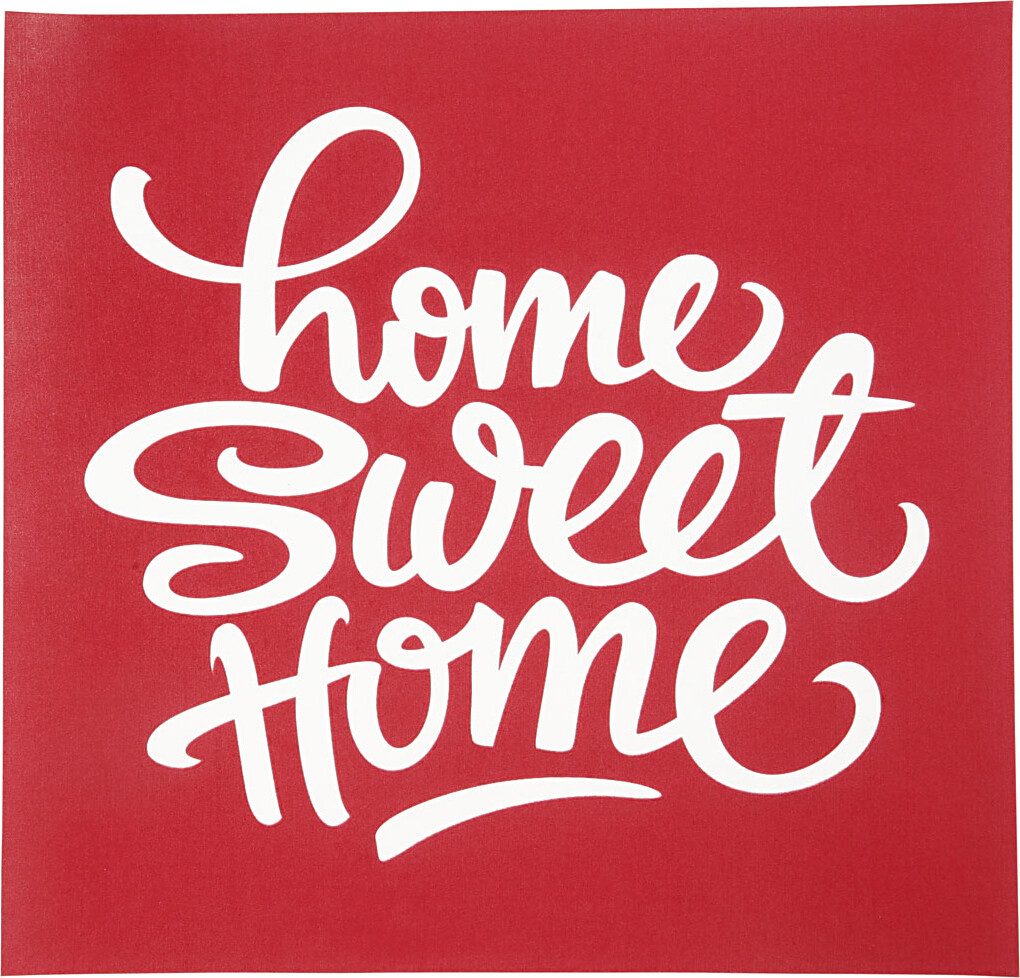 Screen Stencil - Home Sweet Home - 20x22 Cm - 1 Ark