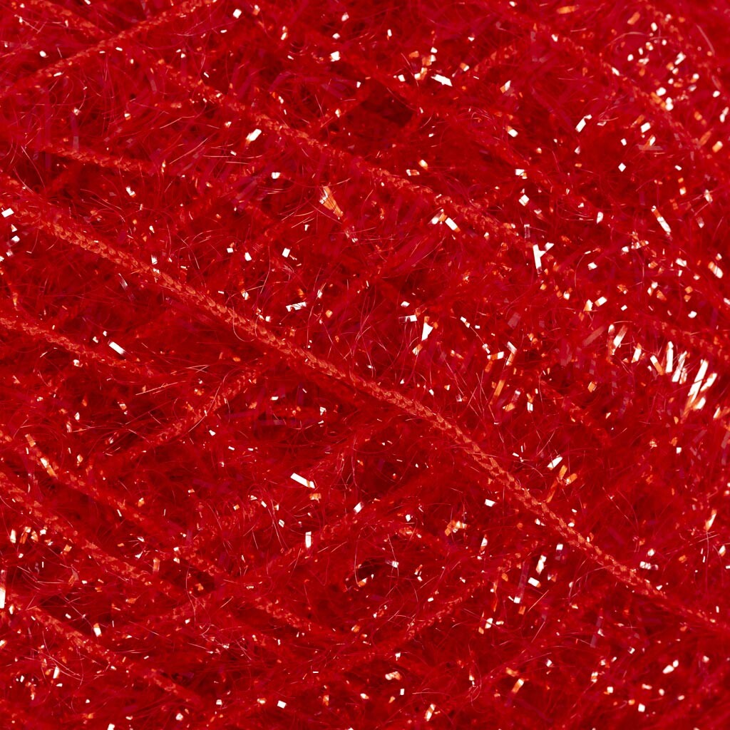 Scrubby Garn - L 90 M - Rød - 50 G