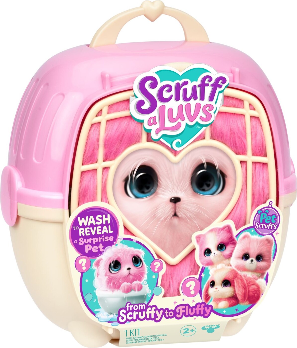 Scruff-a-luvs - Wash To Reveal - Pet Scruffs Bamse - Pink