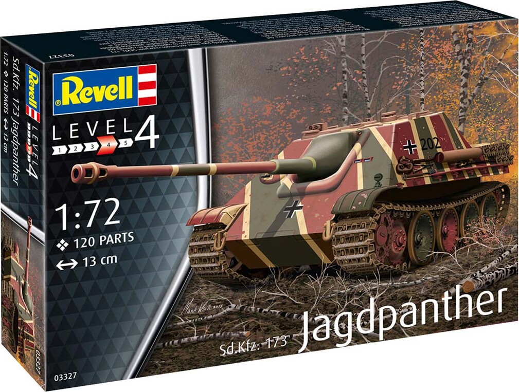 Revell - Sd.kfz 173 Jagdpanther Tank Byggesæt - 1:76 - 03232