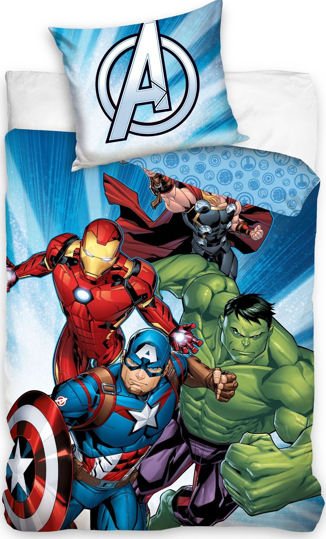 Sengetøj - Junior Str. - 100x140 Cm - Avengers