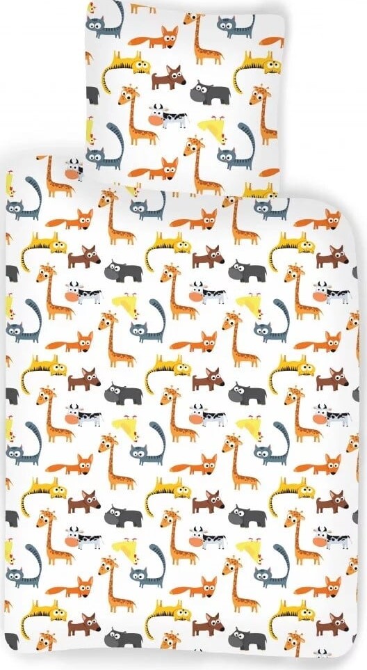 Sengetøj Med Dyr - Junior - 100 X 140 Cm - Hvid