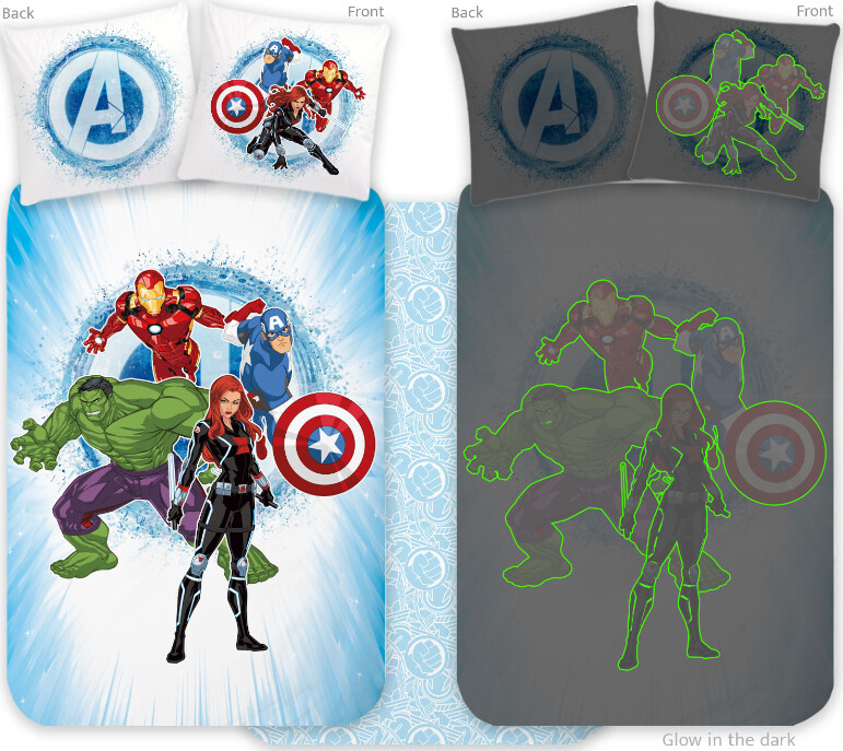 Brandmac - Avengers 91 Glow Sengetøj - 100x140 Cm - Junior Str.